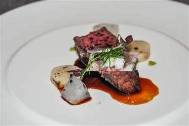 Beef sirloin, turnips